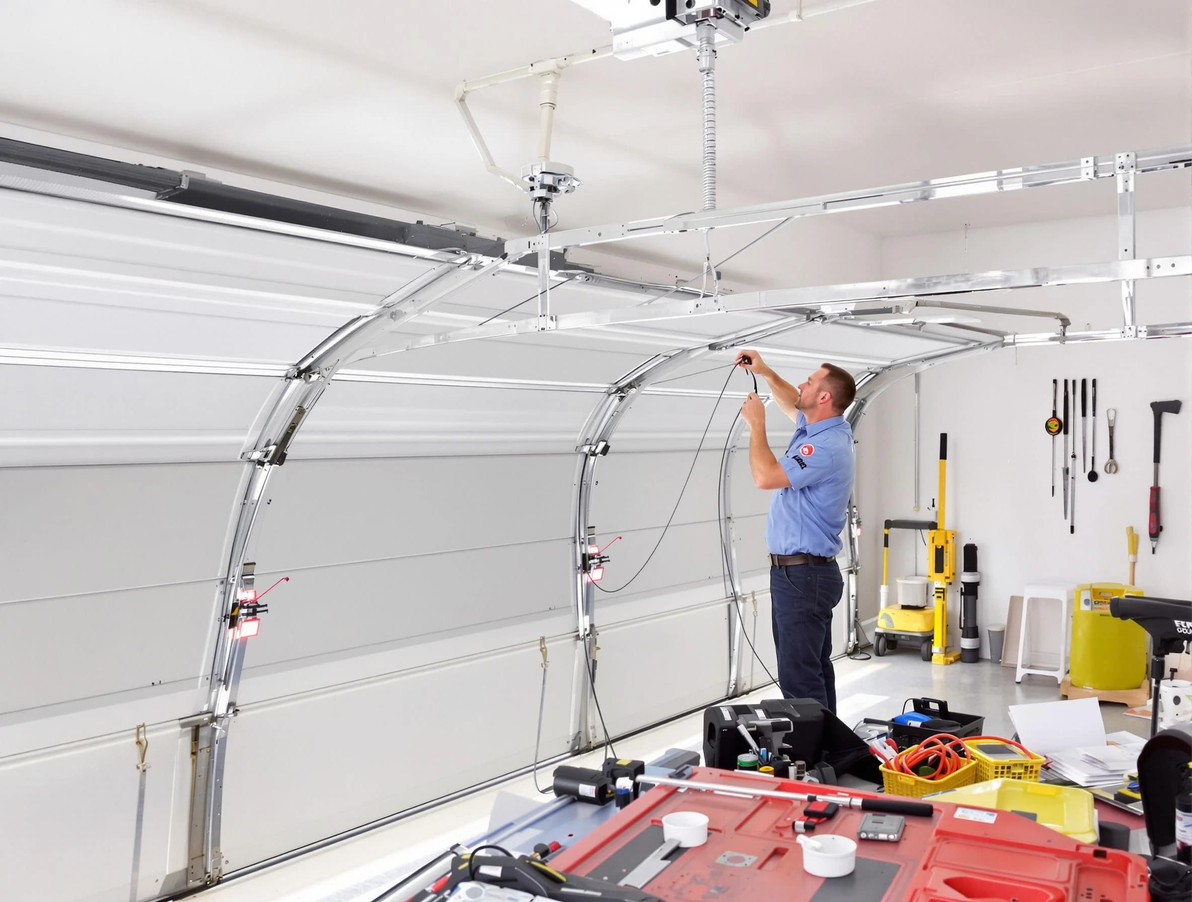 Garage door cable repair service by Montgomery Garage Door Repair in Montgomery