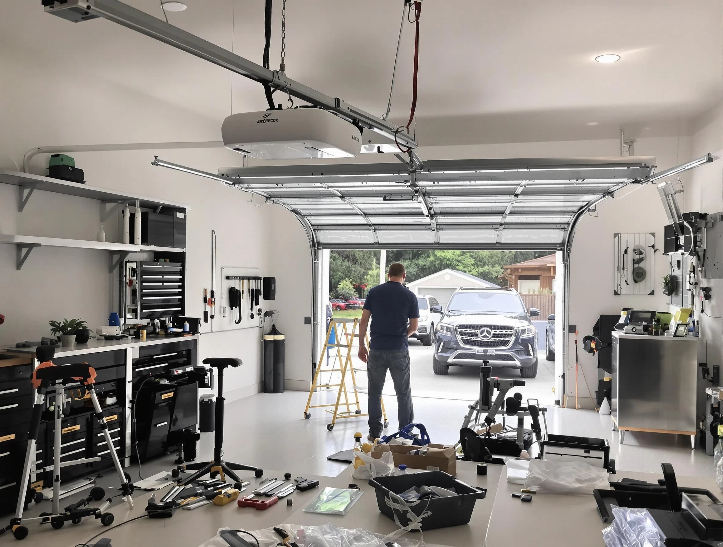 Garage door opener installation by Montgomery Garage Door Repair in Montgomery