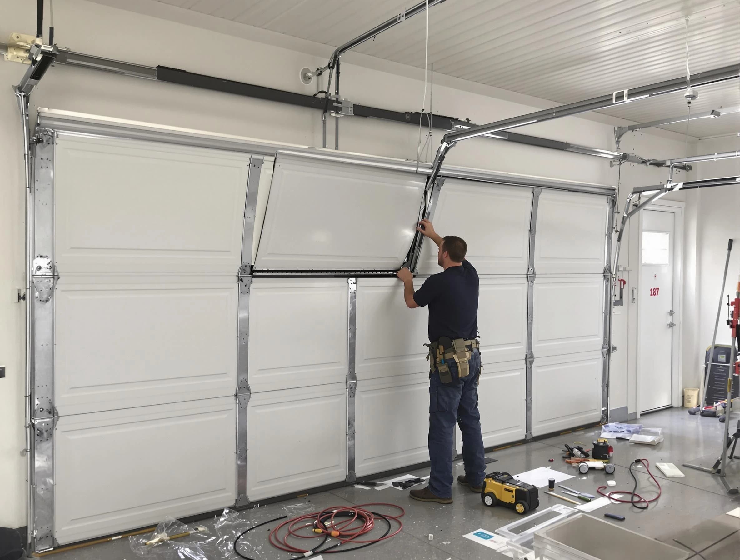 Garage Door Section Replacement in Montgomery